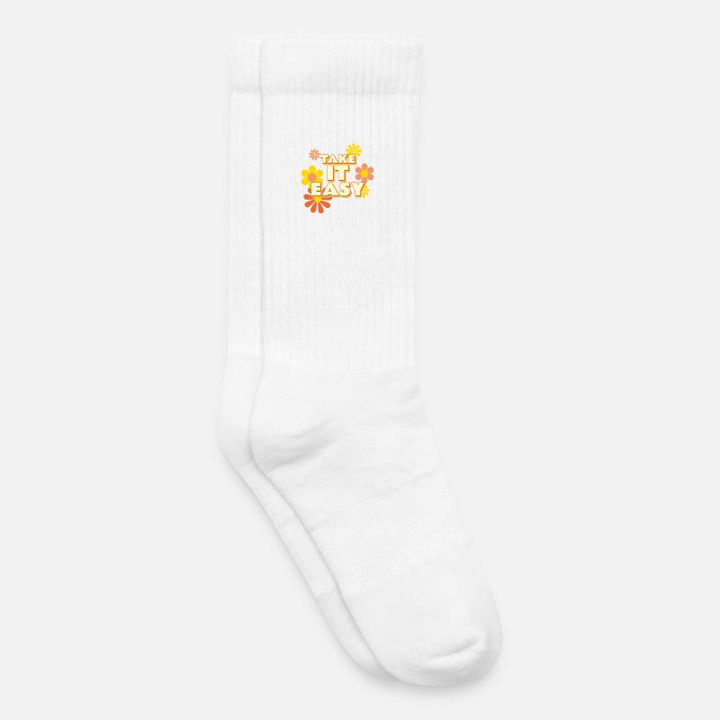Take it Easy - Kinder Tennissocken - Weiß
