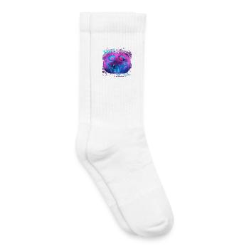 Neon Pumpkin Trick Or Treat - Kids Tennis Socks - white - Right