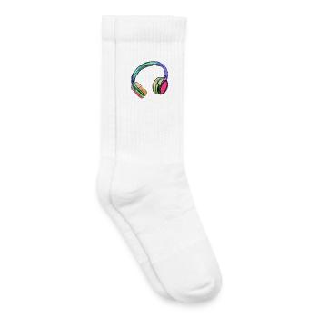 Headphones - colorful art - colorful - Kids Tennis Socks - white - Right