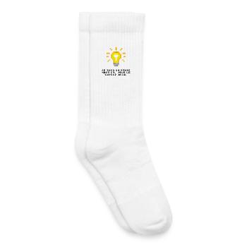 Je suis un génie - Chaussettes de tennis bio enfant - blanc - Droite
