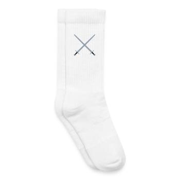 Épées croisées. - Chaussettes de tennis bio enfant - blanc - Droite