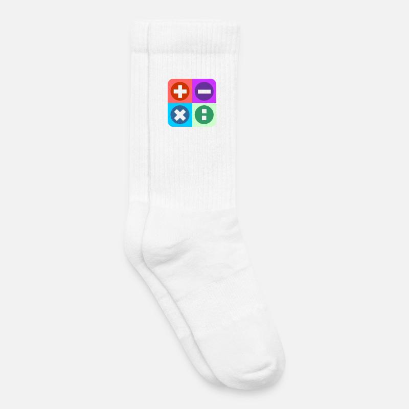 Logo mit vier Emblemen Farbe berechnen - Kinder Tennissocken - Weiß