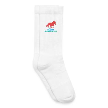 Pferdeliebe Islandpferde Statement Galopp Pony - Kinder Tennissocken - Weiß - Rechts