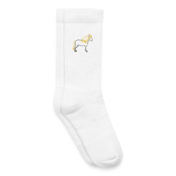 Chevaux islandais Chevaux Chevaux Amateurs de chevaux Équitation - Chaussettes de tennis bio enfant - blanc - Droite