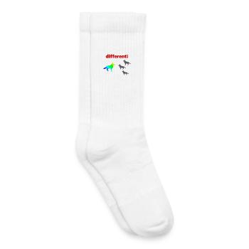 tolle Hundesprüche, Be Different - Kinder Tennissocken - Weiß - Rechts