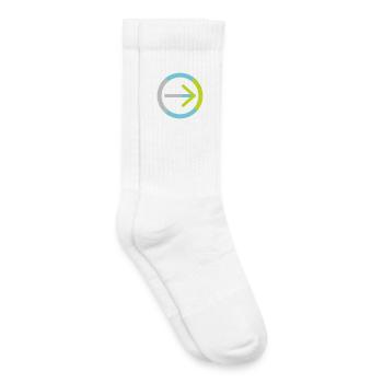 Le logo de la coopérative à elle seule - Chaussettes de tennis bio enfant - blanc - Droite