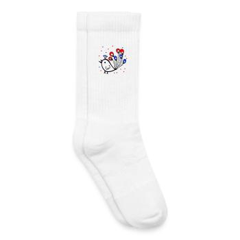 Karneval, Fasching, Spatz - Kinder Tennissocken - Weiß - Rechts