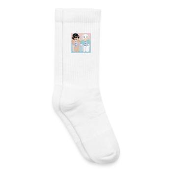 KAPITÄN FAULTIER - EISBÄR VALENTINSTAG - LIEBE - Kinder Tennissocken - Weiß - Rechts