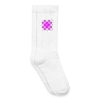 Pink Quadrat - Kinder Tennissocken - Weiß - Rechts