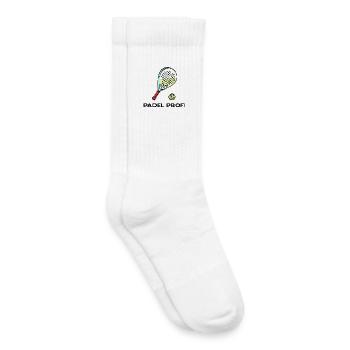 Déclaration du joueur de jeu de padel Balles de raquette de padel - Chaussettes de tennis bio enfant - blanc - Droite