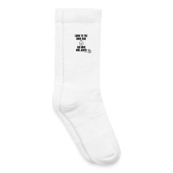 Venez du côté obscur, nous avons des blagues de papa - Chaussettes de tennis bio enfant - blanc - Droite