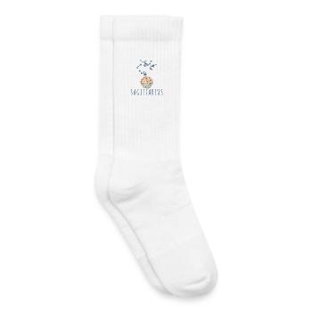 La constellation du Sagittaire - Chaussettes de tennis bio enfant - blanc - Droite