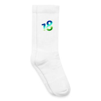 kleidung geburtstag, 18 karibischer Farbverlauf - Kinder Tennissocken - Weiß - Rechts