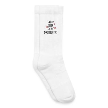 Alles Liebe zum Muttertag - MUTTERTAGSSPRÜCHE - Kinder Tennissocken - Weiß - Rechts