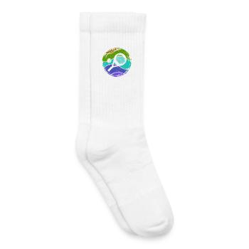 Padel tennis sport Balles de raquette - Chaussettes de tennis bio enfant - blanc - Droite