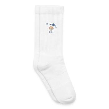 La constellation du Bélier - Chaussettes de tennis bio enfant - blanc - Droite