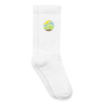 Summer, sun, favorite time! Hello Sunshine! - Kids Tennis Socks - white - Right