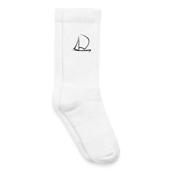 Sailing Sailing Ship Sailboat Sketch - Kids Tennis Socks - white - Right