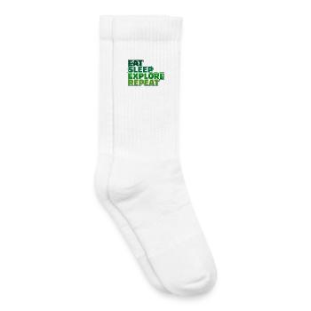 Randonnée Alpinisme Déclaration Randonneurs Randonnées - Chaussettes de tennis bio enfant - blanc - Droite