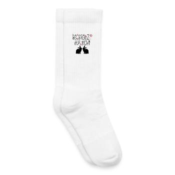 Stolz auf Dich - Sprüche PAARE - HASEN - Kinder Tennissocken - Weiß - Rechts