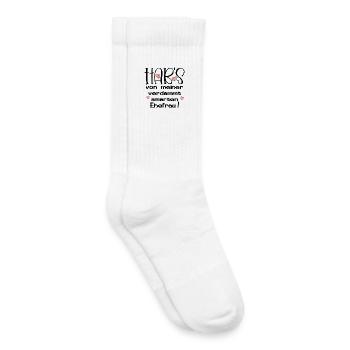 EHEPARTNER SPRÜCHE - SMARTE EHEFRAU HUMOR - Kinder Tennissocken - Weiß - Rechts
