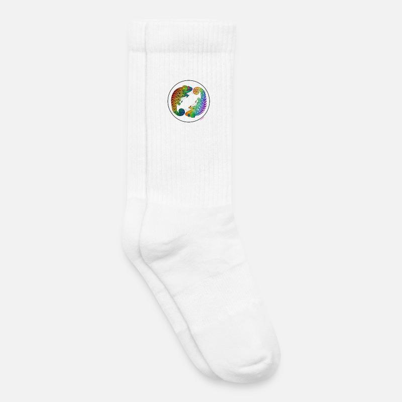 Pride-Chamäleon - Kinder Tennissocken - Weiß