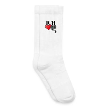 Herz Statement Ich Liebe Movies Kino Filme Serien - Kinder Tennissocken - Weiß - Rechts