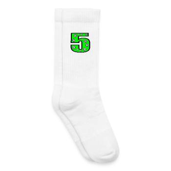 5ème fête d’anniversaire des enfants - Football pour enfants - Numéro CINQ - Chaussettes de tennis bio enfant - blanc - Droite