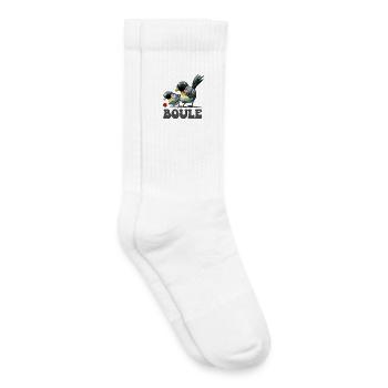 Boules de boules de boules pour pétanque - Chaussettes de tennis bio enfant - blanc - Droite