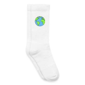 Planet Erde Erdkugel - Kinder Tennissocken - Weiß - Rechts