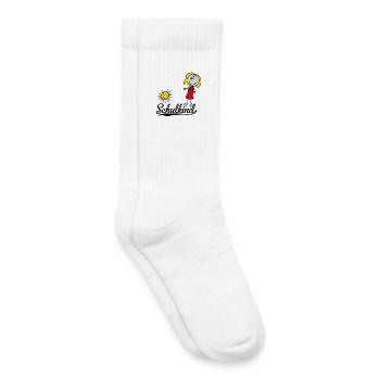 Schulkind - Kinder Tennissocken - Weiß - Rechts