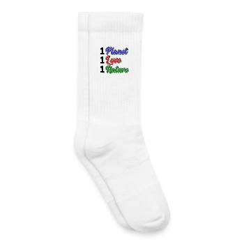 Nature Conservation Nature Planète Terre Déclaration Environnement - Chaussettes de tennis bio enfant - blanc - Droite