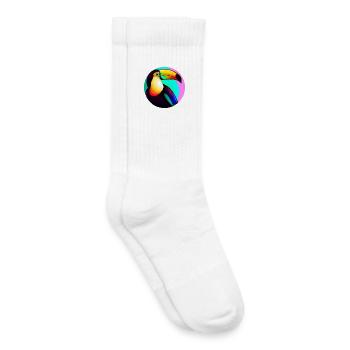 Toucan - Chaussettes de tennis bio enfant - blanc - Droite