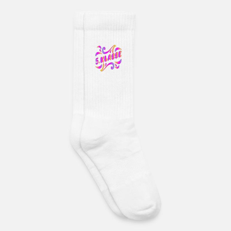 5. Klasse - SCHULWECHSEL - Kinder Tennissocken - Weiß