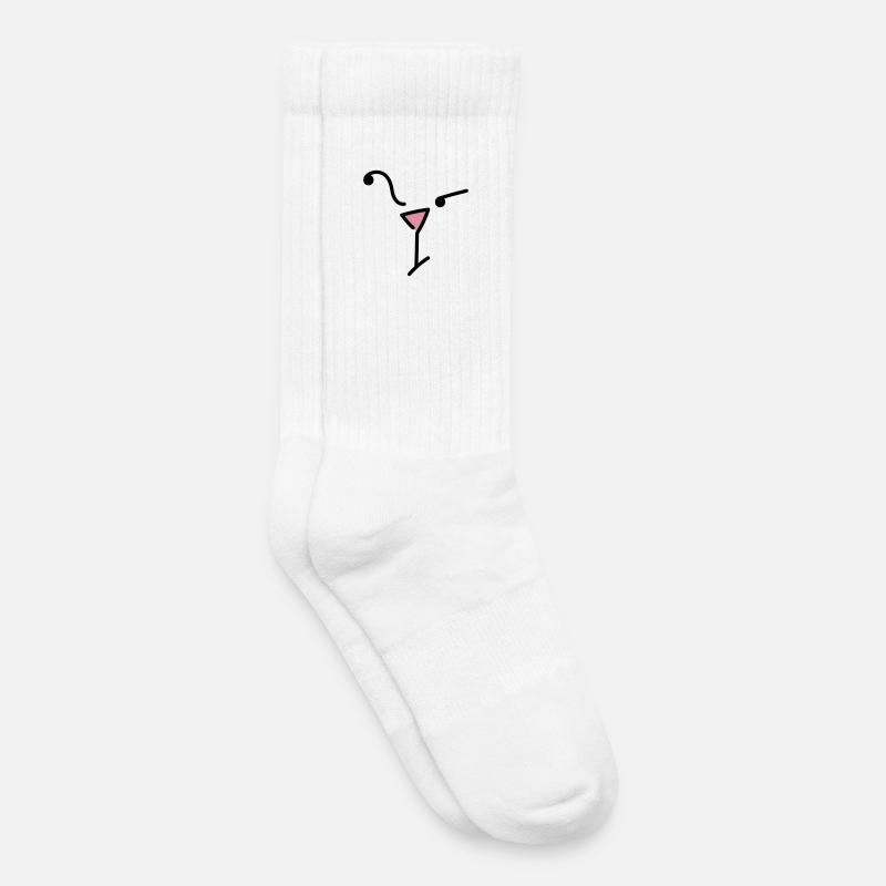 Catface, Fragender Blick - Kinder Tennissocken - Weiß