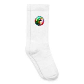 Farbiger Ara Papagei - Kinder Tennissocken - Weiß - Rechts