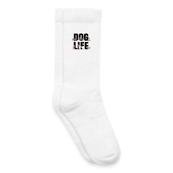 Puppy Dog Statement Favorite Animal Pets - Kids Tennis Socks - white - Right