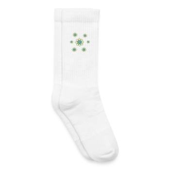Fleur - Chaussettes de tennis bio enfant - blanc - Droite