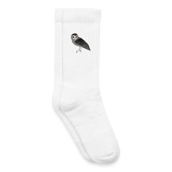Illustration: Fleckenrußeule - Kinder Tennissocken - Weiß - Rechts