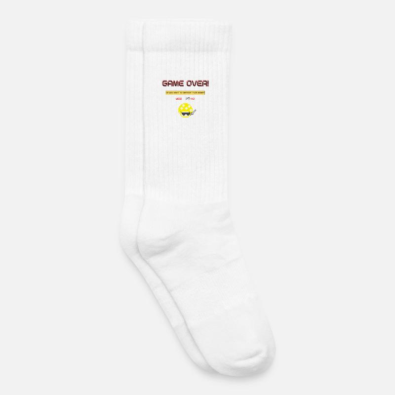 Pixel Art 8 Bit Retro Game Over - Kinder Tennissocken - Weiß