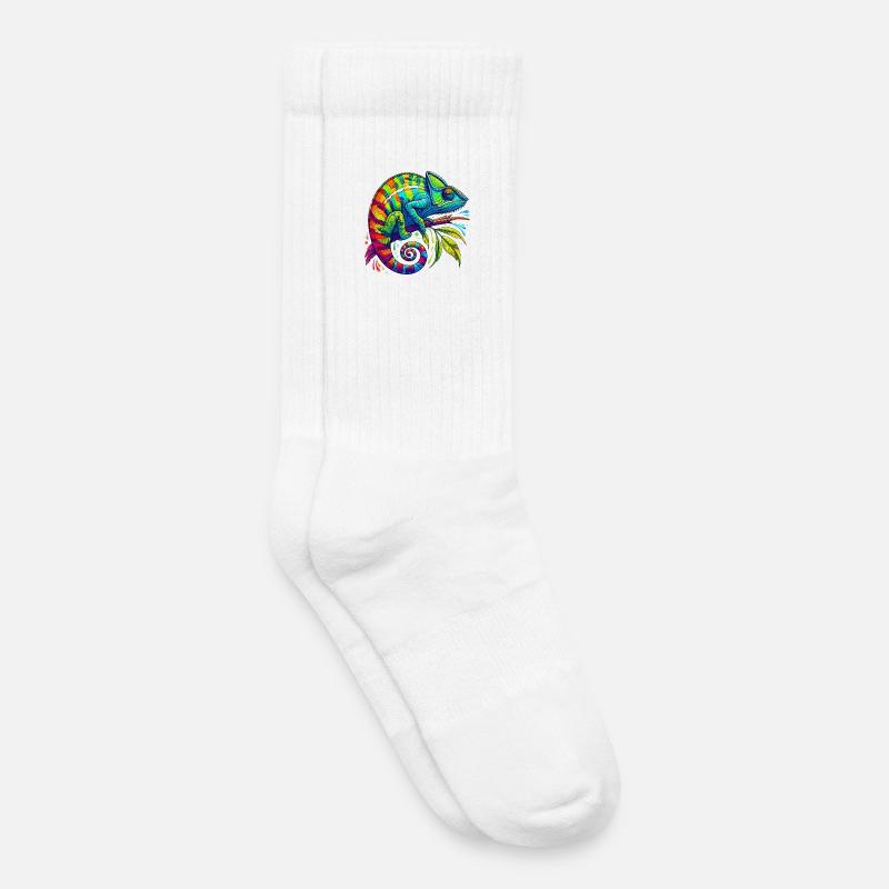Chamäleon - Kinder Tennissocken - Weiß