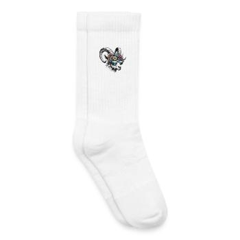 Steinbock Sonnenbrille Blumen Alpen Sternzeichen - Kinder Tennissocken - Weiß - Rechts