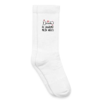 DANKE SPRÜCHE - DANKBARKEIT AUSDRÜCKEN - Kinder Tennissocken - Weiß - Rechts