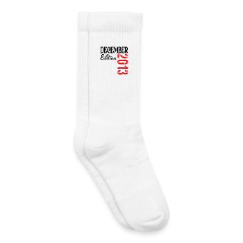 13. Geburtstag Dezember 2013 Ausgabe JUNGEN MÄDCHEN - Kinder Tennissocken - Weiß - Rechts