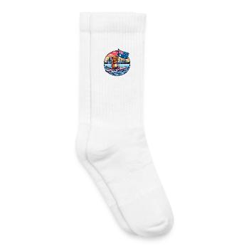 Quokka Australian Surfing Design - Kids Tennis Socks - white - Right