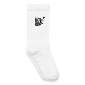 Frau Basketball Dunking Design - Kinder Tennissocken - Weiß - Rechts