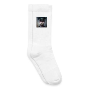 Conspiracy 04 - Ferme-la - Chaussettes de tennis bio enfant - blanc - Droite