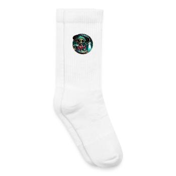 Détective extraterrestre à la lumière d’un OVNI - Chaussettes de tennis bio enfant - blanc - Droite