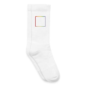 Regenbogen Rahmen LGBT DEMO - Kinder Tennissocken - Weiß - Rechts