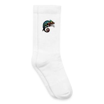 Caméléon - Chaussettes de tennis bio enfant - blanc - Droite